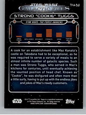 2018 TOPPS Star Wars Galactic datoteke TFA-53 Strono Cookie Tuggs Službena ne-sportska kartica