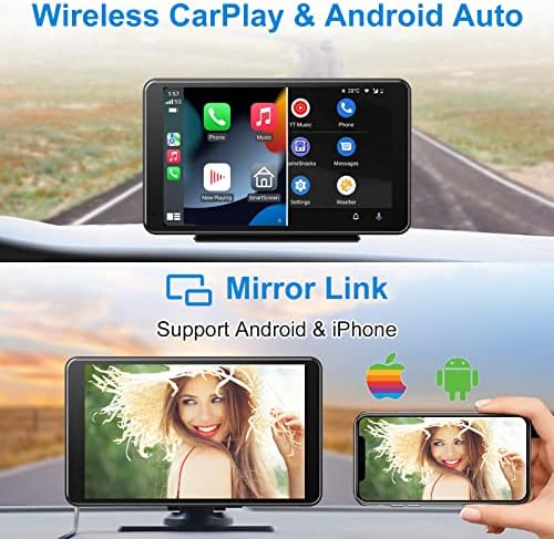 Prijenosni automobil stereo bežični Apple Carplay bežični Android Automatski 7 inčni dodirni ekran