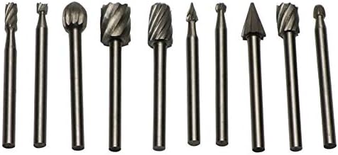 10pcs High Speed Steel Burr Bits Rotary Carving Burs Rotary File Set za obradu metala Rotary