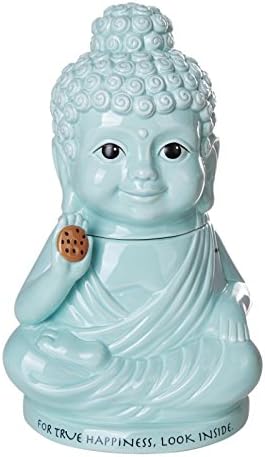 Pacific Giftware Meditacija Buda Sreća Unutar Keramičke Tegle Za Kolačiće Funkcionalni Kuhinjski Dekor Visok 8 Inča
