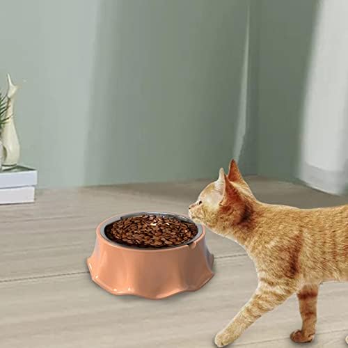 Baoblaze Cat Bowls Food Hrana Cute Slip Slatka suknja Hem Shell Smooth Površinska mačka Hranjenje