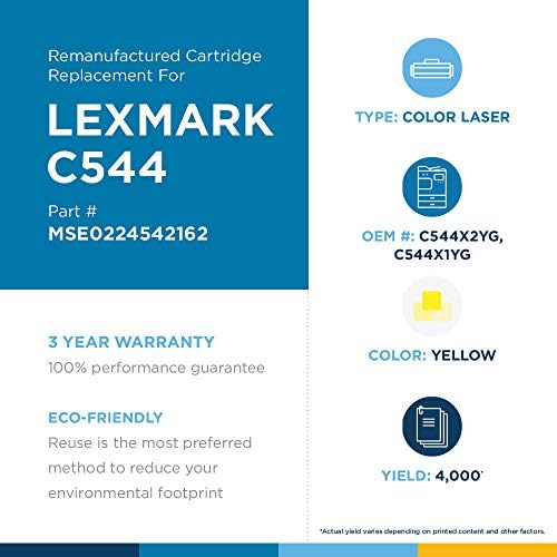 MSE brend prerađena zamjena tonera za Lexmark C544 / C546 / X544 / X546 / X548 / žuta / Extra High Yield