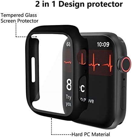Haojavo 12 paket slučaj za Apple Watch serije 8 & Serija 7 45mm sa kaljenog stakla zaštitnik ekrana, PC