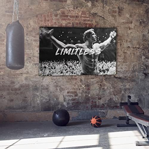 Arnold Schwarzenegger Poster | 3x5 Flag | Motivacija teretane Poster FITNESS | Izdržljiva cool tapiserija