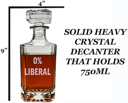 Smiješna šala 0% liberalni dekanter viskija sa staklenim čepom prilagođeni poklon za muškarce Tata Veteran