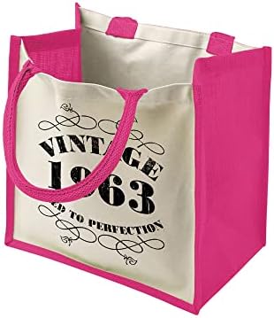 60. Rođendanska torba pokloni za žene - torbe od pamučne Jute za višekratnu upotrebu za kupovinu