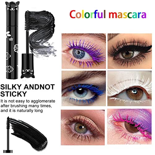 Geruicee šarena maskara 6 boja Rainbow Fiber maskara Charming Longlasting Thick & amp; Long Eyelash Smudge-Proof