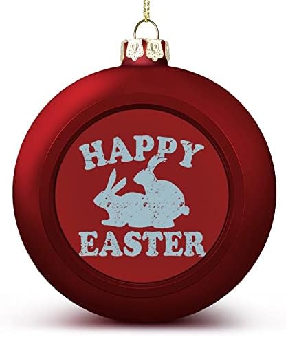 Happy Uskrs zečevi Božić kugle ukrasi Set veliki Božić Tree dekoracije Bluk za izvan otvorenom zatvoreni