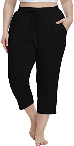 Voguemax ženske plus veličine Capri yoga hlače casual obrezive joggers dukseve sa džepovima