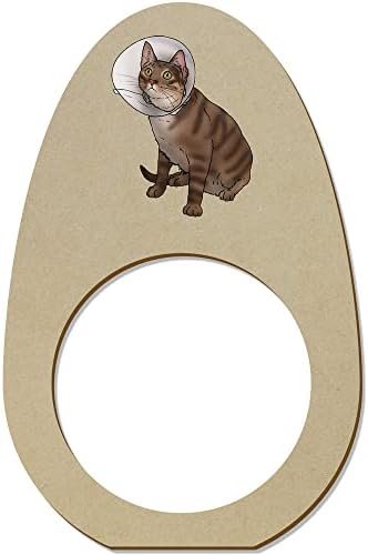 Azeeda 5 X 'Cat Nose Cone' Drveni prstenovi / držači / nosači salveta