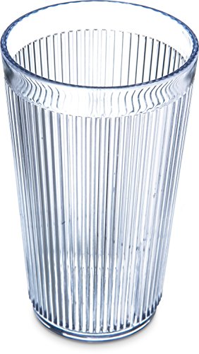 Carlisle FoodService Products 401207 Crystalon Stack-all Restaurant SAN Plastic Tumbler/Cup, 12.3 oz, Clear
