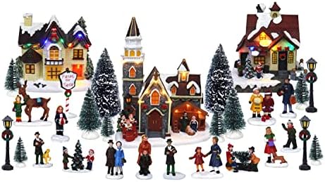 Set ukrašavanja božićnih sela - savršen dodatak u svoje božićne ukrase i snježno selo - promišljen poklon za