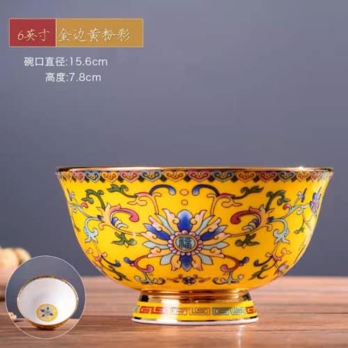 Xialon 1pc 15.6cm 6.14in qing dinastija qianlong pastel sezone cvijeće visokofot zdjele antičke porculanske