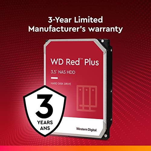 Western Digital 4TB WD Red Plus NAS interni Hard disk HDD-5400 RPM, SATA 6 Gb/s, CMR, 64 MB keš memorije,