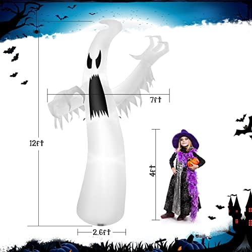 Tangkula 12 FT Halloween napuhavanje Ghost, brzo Blow up Halloween ukras, gigant napuhavanje bauk sa