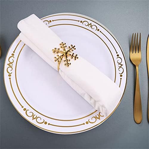 Xjjzs 6 kom božićne prstene za salvete za božićne prstene za oblikovanje trpezarijskih stola za božićne snježne