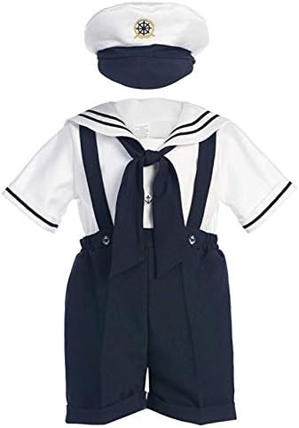 Klasacykidzshop Navy Mornar Boy majica, Hlače, kravata i šešir