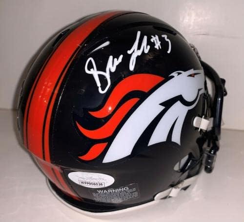 Drew Lock potpisan Riddell Denver Broncos Speed Mini šlem sa autogramom JSA COA-NFL šlemovi sa autogramom