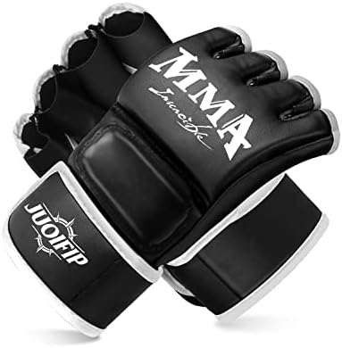 JUOIFIP MMA rukavice za muškarce - trajanje rukavica od pola prsta s više obloga - sintetičke kožne bokserske