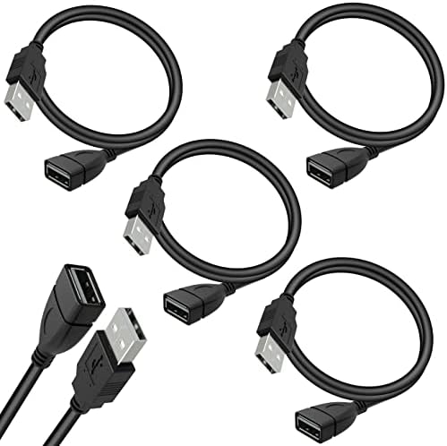Saitekch IT 4 Pack kratki USB 2.0 produžni kabel, USB 2.0 A mužjak za ženski USB produžni kabl velike