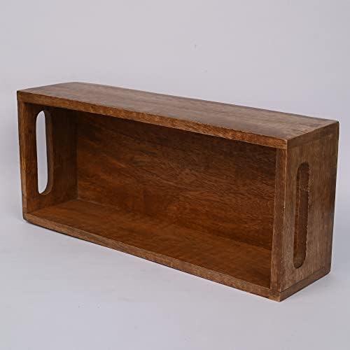 Edhas Mango drvena dekorativna kutija odlična za igračke, suvenire, ormar, kancelariju, spavaću sobu, kadu, rustikalni