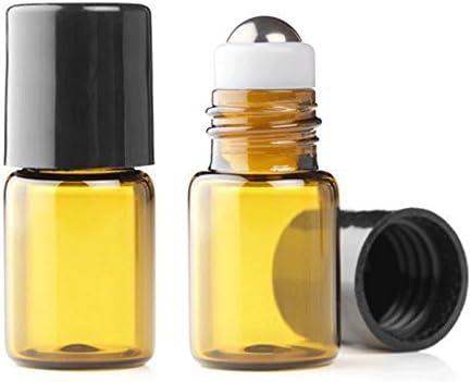Grand Parfums Empty 2ml Amber Glass Micro Mini Rollon DRAM staklene boce s metalnim valjkastim kuglicama