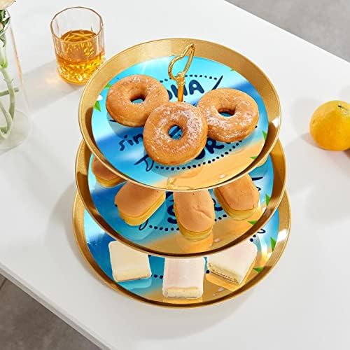 Tort stalci 3 puta Cupcake stoji za višekratnu pecivu za ventilaciju za rođendan za vjenčanje Čajne zabave, Aloha