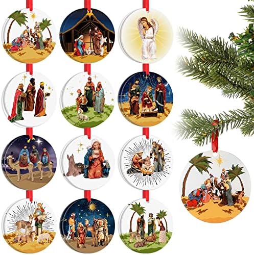 Božić Jesuss Privjesak Božićno uređenje stabla Popis skraćenja za praznike Rose Quartz kristalna štanda