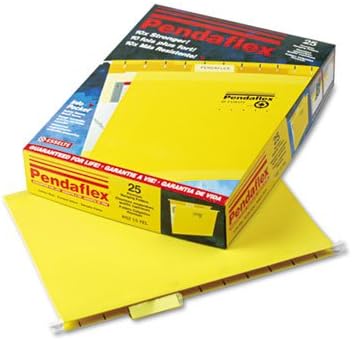 Pendaflex 415215yel-ojačane fascikle za viseće datoteke, Kraft, slovo, žuto, 25 / kutija