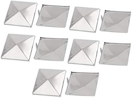 X-Dree 10pcs 35mm Papir u obliku kvadratnog oblika Bredn Silver Ton za DIY CRAFT (10pcs 35mm a Forma di Kvadratura Carta Brad Tono Argento po Scrapbookingu Fai da Te