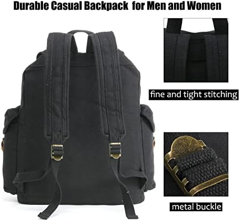 Wintming Vintage platneni ruksak za žene Muškarci Travel Rucksack Casual Laptop Backpack College školska torba