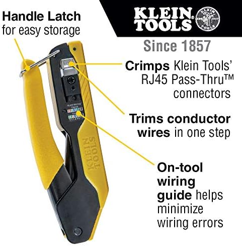 Klein Tools 80093 Tester kablova, VDV Lan komplet sa Lan testerom, prolaz kroz Krimper, Cat6 / CAT5e