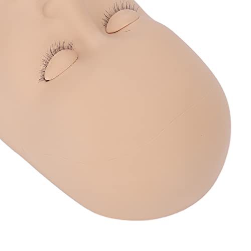 Makeup Mannequin glava sa 1 parom zamjenjivim okom, glava za trening ekstenzija trepavica, visoka simulacija meka