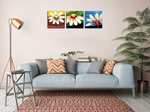 NAN Wind 3-Piece svijetle boje Flower Pictures zidni dekor-uokvirena platna umjetnost za dnevni