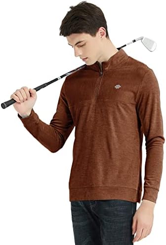 Jinshi Muškarci Golf polo majica Golf Pulover dugih rukava 1/4 zip pulover Sport polo majica za muškarce