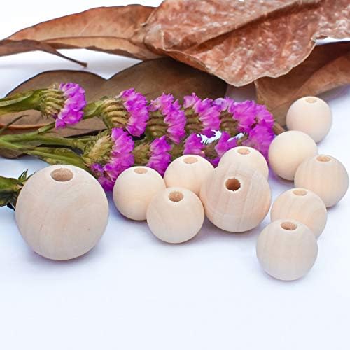 FXSALE 260 komada 16mm drvene perle prirodne nedovršene okrugle drvene labave perle drvene Odstojne perle za izradu DIY zanata