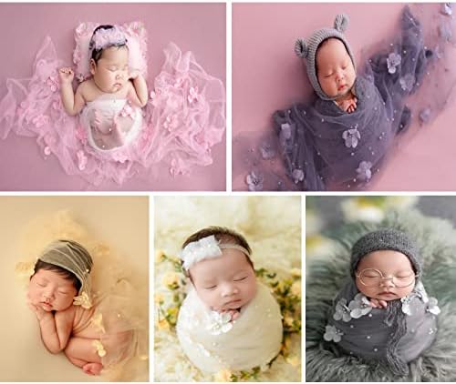 Novorođena fotografija Fotografija zamotavanje za bebe čipke-tulle omotače pokrivač dječje djevojke