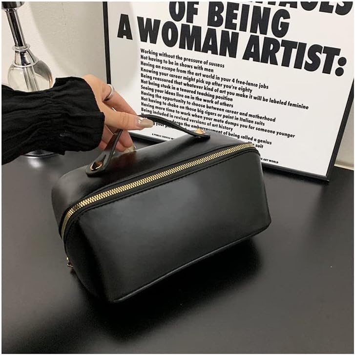 Torbi za putni šminke, sve u jednoj premium kozmetičkoj torbi - velika otvaračka torba za šminke - TIKTOK prijenosna torba za šminku otvara se stan za jednostavan pristup - veliki kozmetički organizator za žene djevojke
