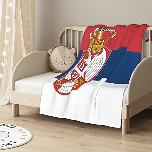 QG ZZX srpska zastava Baby pokrivač za dječake Dječji krevetić sa pokrivačem