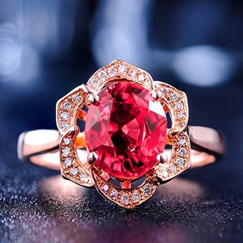 2023 Nove dame prstena modna ruža prsten za poklon zvono za prsten crveni cirkon prijedlog