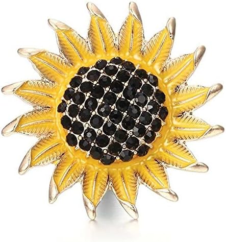 Cvjetni paket Snap nakit Đumbir Charm Sunflower Daisy 18mm 20mm Dugmas odgovaraju ogrlicama,