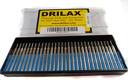Drilax 30 kom. Premium 1mm Dijamantni bušilica za bušenje 1/24 Nakit ogrlice naušnice Privjesci