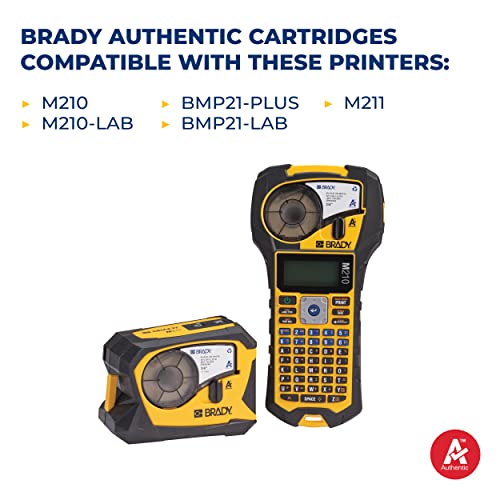 Brady Authentic najlonske naljepnice visoke veličine za opremu, opći ID, laboratoriju, žicu/kabel,