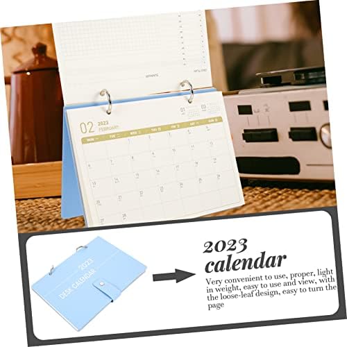 Nuobesty 2pcs 2023 Planner Mjesečne kožne bilješke Kalendar Raspored Račun Raspored Tjednoj godini Daily