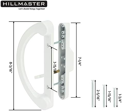 Hillmaster TATIO kliznim staklenim vratima Zamjena vrata Mortise Stil Reverzibilni dizajn Ne-KLJUČNI