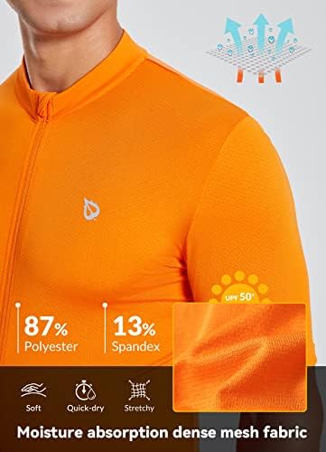 Baleaf muški biciklistički dres biciklističkih majica kratki rukav puni džepovi sa zatvaračem na vrhu