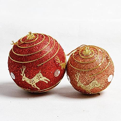 Božić Balls Ornament-8-Pack Sequins Xmas Ball Ornaments Shatterproof, Nepravilne Linije Božić Ukrasi Tree