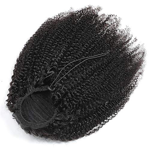 Qazpl vezica u rep, Afro Kinky Curly, Djevičanska ljudska kosa, perika za žene, 8-20 inča 1b prirodna