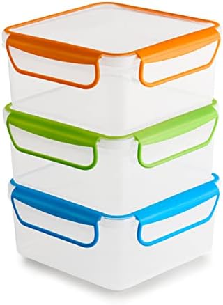 K & amp;C - 3 pakovanje jumbo veličine Sandwich kontejneri - za višekratnu upotrebu, BPA besplatno plastike,