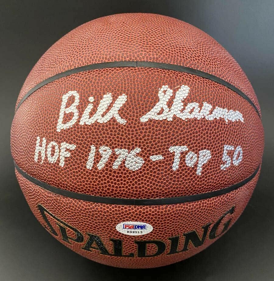 Bill Sharmane trener potpisao / o košarku + Hof Boston Celtcs PSA / DNK autogramirani - autogramirane košarke